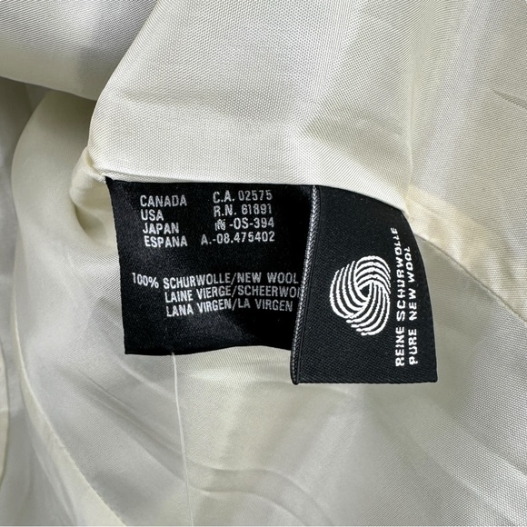 [sold] Vintage Escada Mint Green & Black Skyline Wool Blazer Jacket - Picture 8 of 9